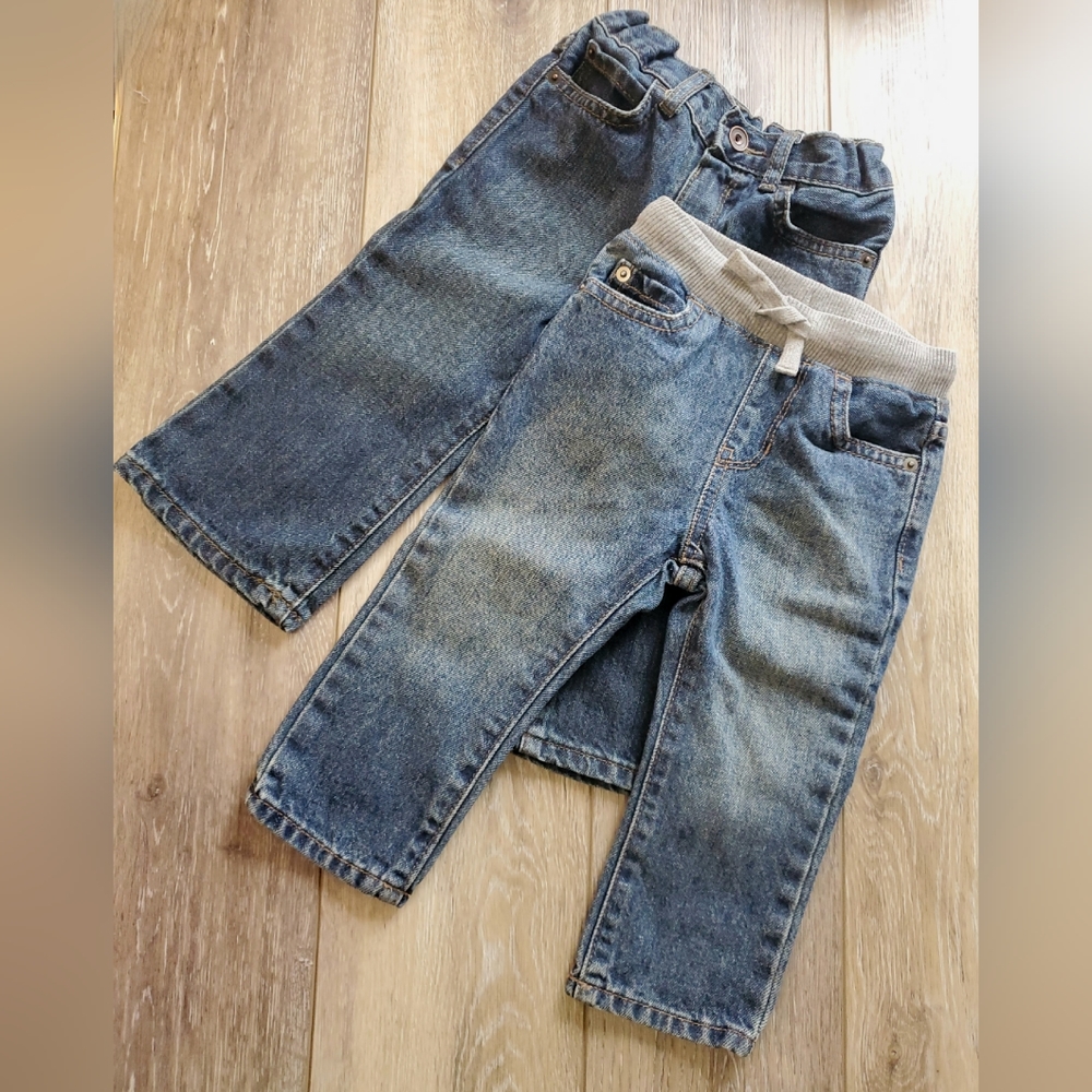 Baby boy's Children's Place 2pr. Jeans, boot cut & straight Size 2T